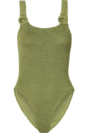 Hunza G Dames, Badkleding, Groen, Maat: ONE Size Polyamide