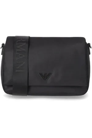 Emporio Armani Heren, Tassen, Zwart, Maat: ONE Size Leer