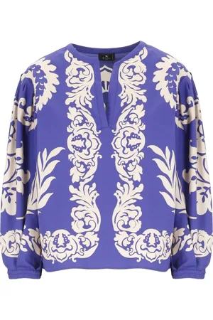 Etro Dames, Blouses & Shirts, Paars, Maat: S Katoen