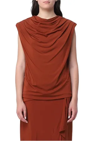 FEDERICA TOSI Dames, Tops, Bruin, Maat: XS Viscose
