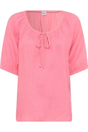 Brax Dames, Blouses & Shirts, Roze, Maat: M Linnen