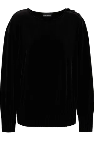 Emporio Armani Dames, Truien, Zwart, Maat: S Satijn
