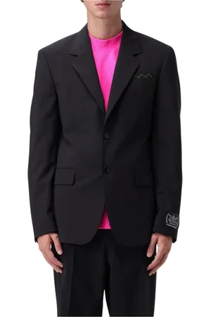 Msgm Heren, Jassen, Zwart, Maat: M Leer