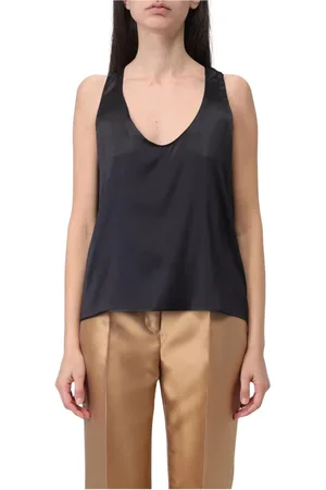 Pinko Dames, Tops, Zwart, Maat: S Zijde