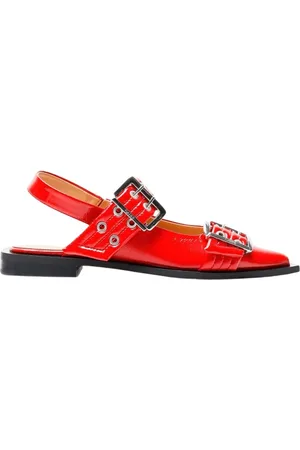 Ganni Dames, Schoenen, Rood, Maat: 41 EU Katoen