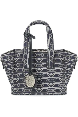 Emporio Armani Dames, Tassen, Blauw, Maat: ONE Size Katoen