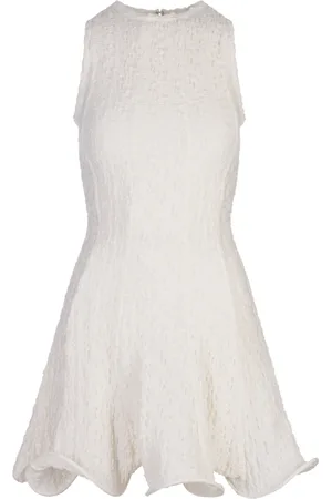 Msgm Dames, Jurken, Wit, Maat: 3XS Katoen