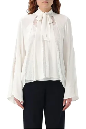 Twin-Set Dames, Blouses & Shirts, Wit, Maat: 2XL Zijde