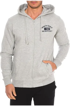 North Sails Heren, Sweatshirts & Hoodies, Grijs, Maat: M Katoen