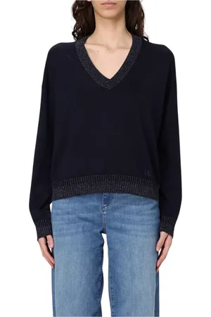 Liu Jo Dames, Truien, Blauw, Maat: S Wol