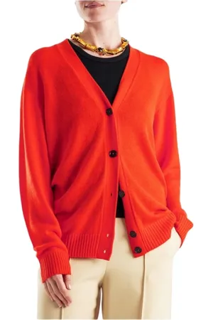 Jil Sander Dames, Truien, Rood, Maat: S Wol