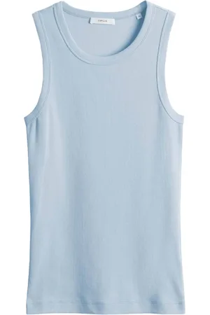 Opus Dames, Tops, Blauw, Maat: XL Katoen