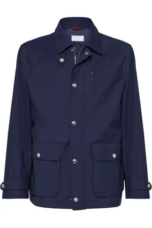 Brunello Cucinelli Heren, Jassen, Blauw, Maat: 3XL Wol
