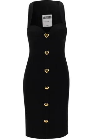 Moschino Dames, Jurken, Zwart, Maat: XS Viscose