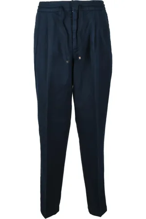 Brunello Cucinelli Heren, Broeken, Blauw, Maat: 2XL Katoen