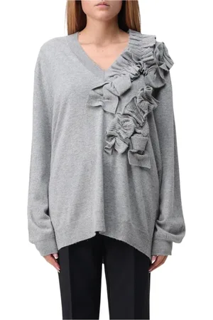 Twin-Set Dames, Truien, Grijs, Maat: XS Kasjmier