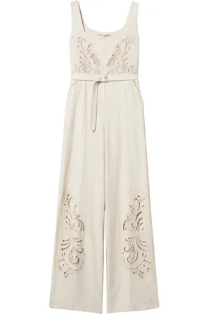 Twin-Set Dames, Jumpsuits & Playsuits, Wit, Maat: S Zijde