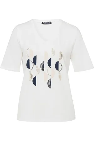 Frank Walder Dames, Tops, Wit, Maat: 3XL Katoen