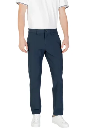 HUGO BOSS Heren, Broeken, Blauw, Maat: XL Leer