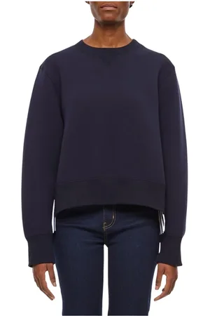 SACAI Dames, Sweatshirts & Hoodies, Blauw, Maat: L Katoen