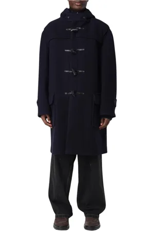 Maison Margiela Heren, Mantels, Blauw, Maat: M Wol