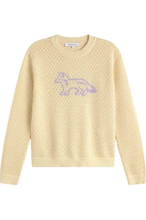 Maison Kitsuné Dames, Truien, Geel, Maat: M Jersey