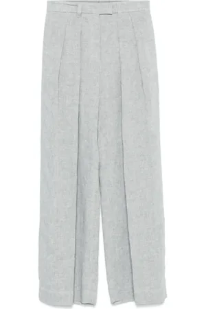 Brunello Cucinelli Dames, Broeken, Grijs, Maat: M Katoen