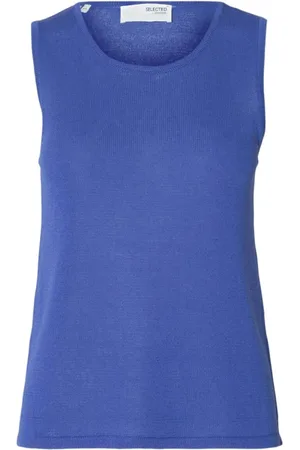 SELECTED Dames, Tops, Blauw, Maat: XS Viscose