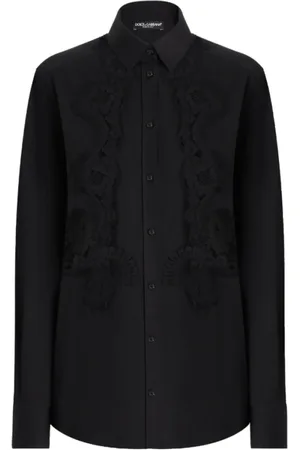 Dolce & Gabbana Dames, Blouses & Shirts, Zwart, Maat: S Katoen