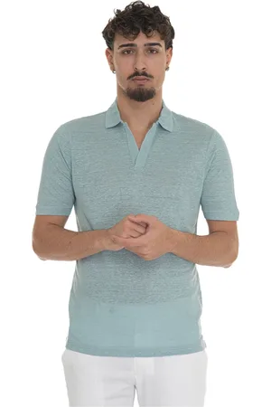 Gran Sasso Heren, Tops, Blauw, Maat: M Linnen