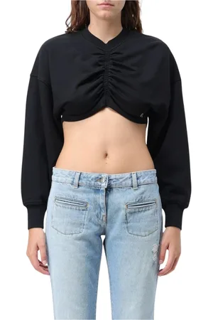 Palm Angels Dames, Sweatshirts & Hoodies, Zwart, Maat: S Katoen
