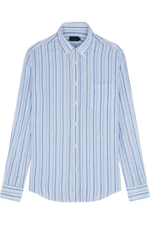 Paul & Shark Heren, Overhemden, Blauw, Maat: L Linnen