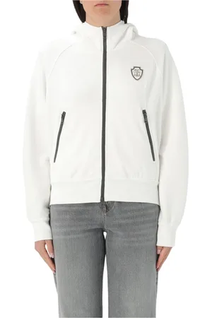 Brunello Cucinelli Dames, Sweatshirts & Hoodies, Wit, Maat: M Katoen