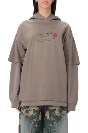 Acne Studios Dames, Sweatshirts & Hoodies, Grijs, Maat: S Katoen