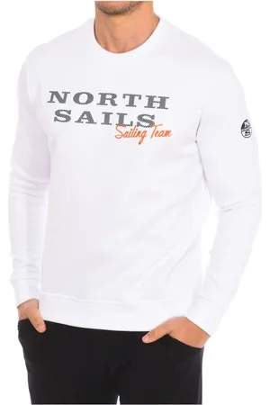 North Sails Heren, Sweatshirts & Hoodies, Wit, Maat: L Nylon