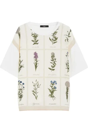 Max Mara Dames, Tops, Wit, Maat: S Zijde