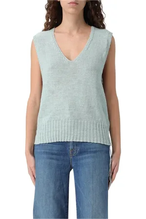 Maison Margiela Dames, Truien, Groen, Maat: L Linnen