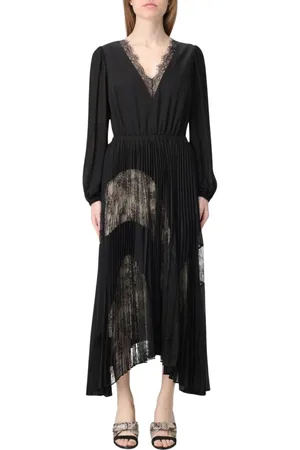 Twin-Set Dames, Jurken, Zwart, Maat: S Chiffon