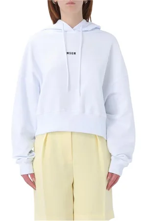 Msgm Dames, Sweatshirts & Hoodies, Wit, Maat: S Katoen