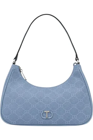 Twin-Set Dames, Tassen, Blauw, Maat: ONE Size Katoen