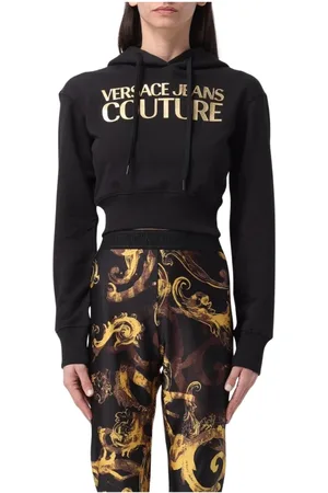 VERSACE Dames, Sweatshirts & Hoodies, Zwart, Maat: XS Katoen