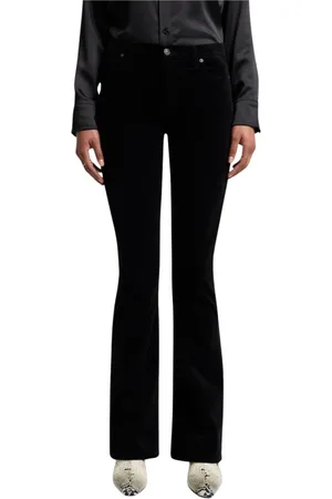 7 for all Mankind Dames, Jeans, Zwart, Maat: W29 Velours