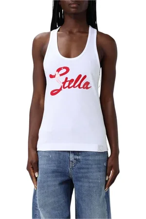 Stella McCartney Dames, Tops, Wit, Maat: M Katoen