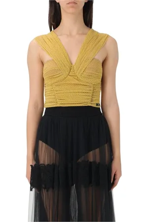 Elisabetta Franchi Dames, Tops, Geel, Maat: S
