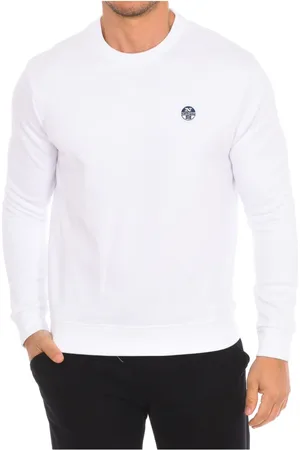 North Sails Heren, Sweatshirts & Hoodies, Wit, Maat: L Katoen