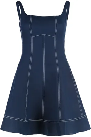 Tommy Hilfiger Dames, Jurken, Blauw, Maat: S Linnen