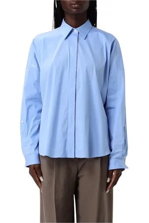 Brunello Cucinelli Dames, Blouses & Shirts, Blauw, Maat: XS Katoen