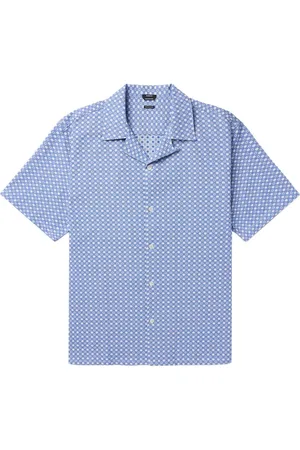 Denham Heren, Overhemden, Blauw, Maat: M Katoen