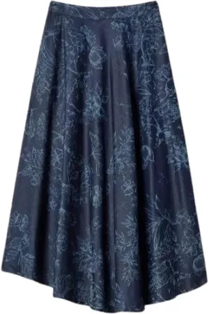 Twin-Set Dames, Rokken, Blauw, Maat: M Denim