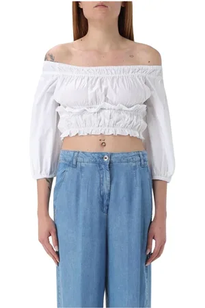 Patrizia Pepe Dames, Blouses & Shirts, Wit, Maat: M